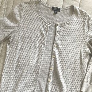 Gray Medium Tall Land’s End Women’s Cardigan
